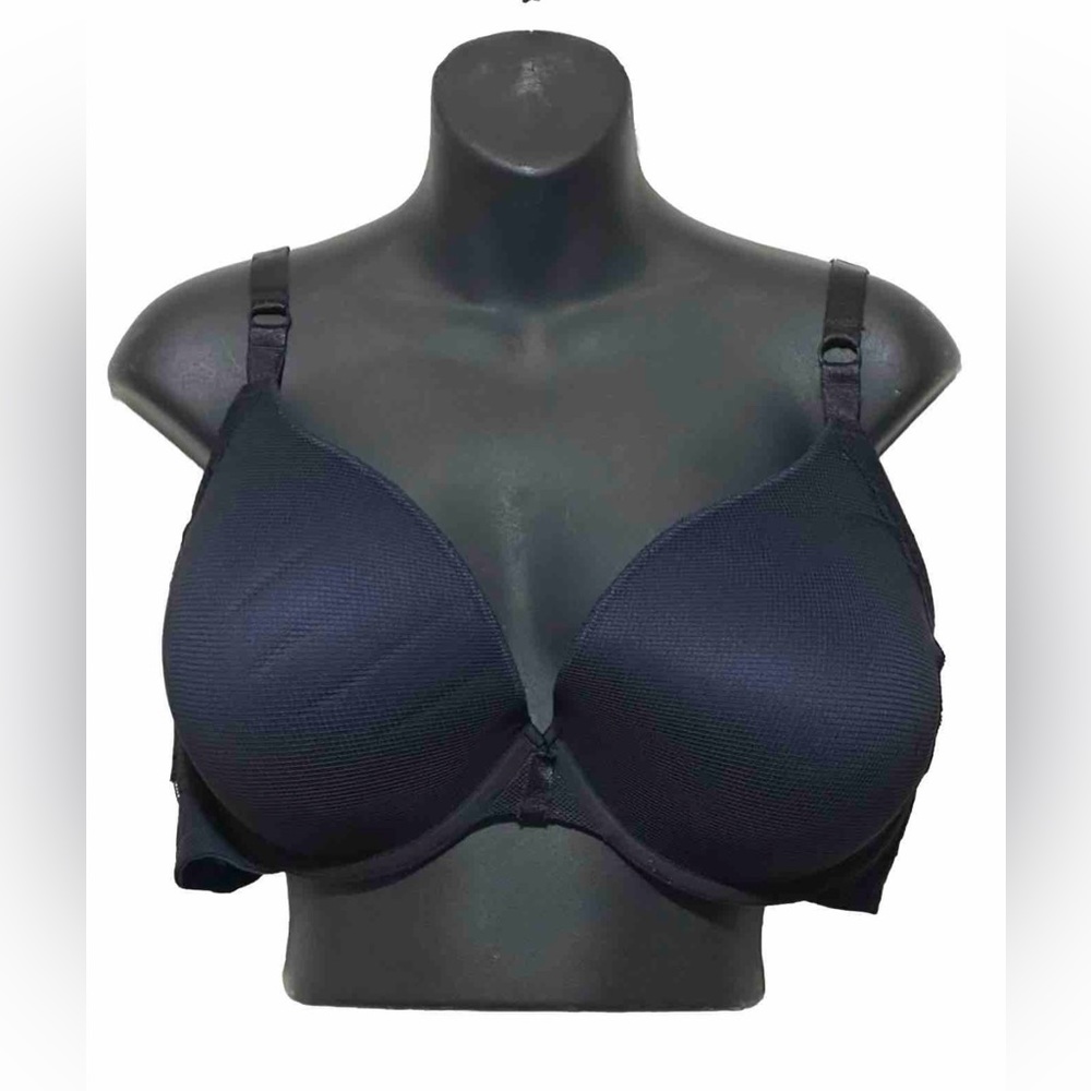 Torrid Bra Size 46D Navy Blue Black Mesh Padded Push Up Plus Size